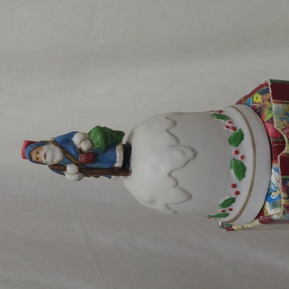 Vintage Enesco Santa Ceramic Christmas Holiday Bell - Picture 4 of 9
